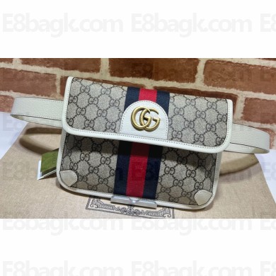 Gucci Ophidia GG belt bag 674081 White