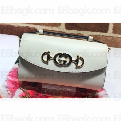 Gucci Zumi Mini Shoulder Bag 564718 in Smooth Leather White