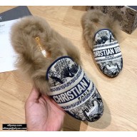 Dior Shearling Fur Slippers 09 2020
