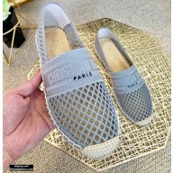 Dior Mesh Embroidery Granville Espadrilles Gray 2020