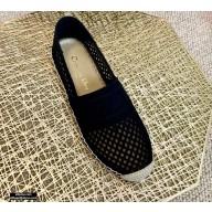 Dior Mesh Embroidery Granville Espadrilles Black 2020