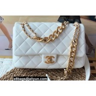 Chanel Lambskin Small Flap Bag AS3110 White 2022