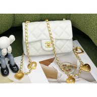 Chanel Mini Flap Bag in Lambskin AS3456 White 2022