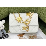 Chanel Mini Flap Bag in Lambskin AS3457 White 2022