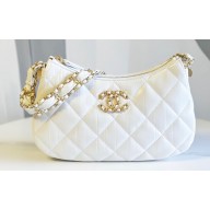 Chanel Calfskin Small Hobo Bag AS4422 White 2023
