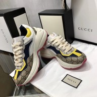 gucci Women's GG Rhyton sneakers 620185 yellow 2020