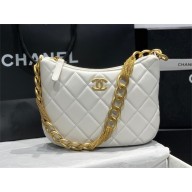 Chanel Hobo Handbag in Lambskin AS4220 white 2023