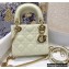 Lady Dior Mini Bag in Patent Cannage Calfskin White 2021