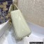 Lady Dior Mini Bag in Patent Cannage Calfskin White 2021