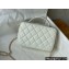 Chanel Caviar Leather Small Vanity Case with Chain Bag AS3168 White 2022