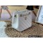 Chanel Caviar Leather Mini Shopping Tote Bag AS3176 White 2022