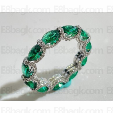 Cubic Zirconia Emerald Ring 17
