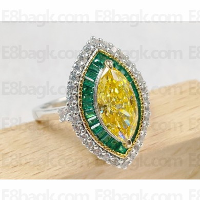 Cubic Zirconia Yellow Diamond Ring 20