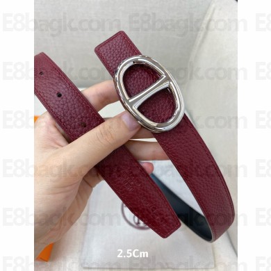 Hermes Calfskin belt  in red   Hy005