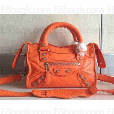 Balenciaga Classic Mini City Bag orange