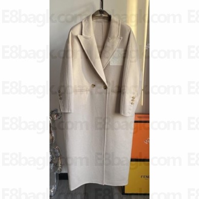 loewe coat in wool and cashmere creamy 2023