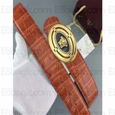 Versace Calfskin Leather Belt Stereo Buckle(99-722101)