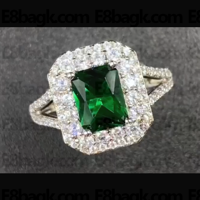 Cubic Zirconia Emerald Ring 27