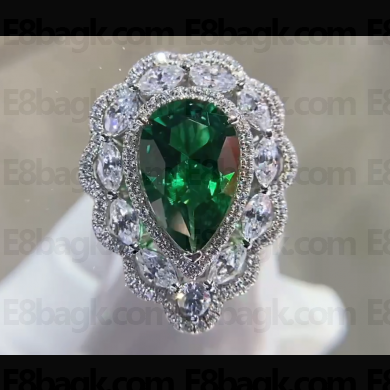 Cubic Zirconia Emerald Ring 30