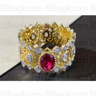 Cubic Zirconia Ruby Ring 35