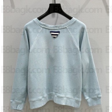 Prada cotton SWEATSHIRT sky blue 2025