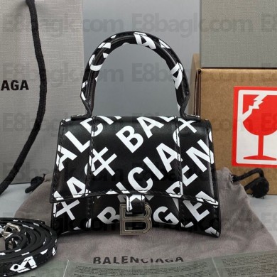 Balenciaga Cowhide Mini Hourglass Bag Bb057