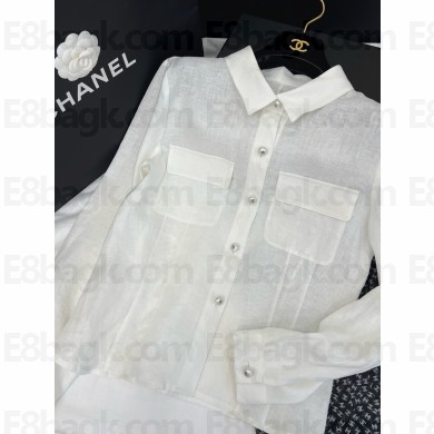 Chanel linen shirt white 2025
