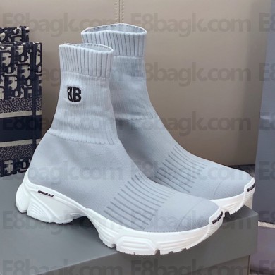 Balenciaga Ribbed 3D fabric speed 3.0 sports shoes in Grey Bs004 2021