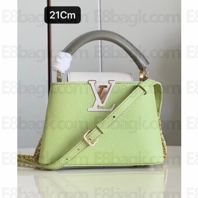 louis vuitton Capucines Mini handbag GREEN/WHITE M22916 2023