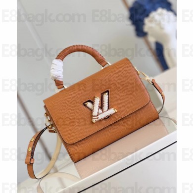 LOUIS VUITTON Twist MM BAG IN EPI LEATHER GOLD HONEY M22229 2023