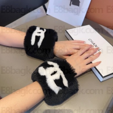chanel black shearling bracelet 2023