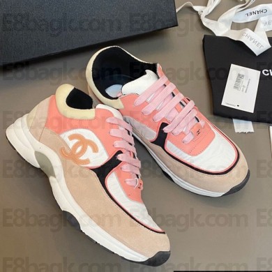 Chanel 3M reflective material Mixed colors sports shoes Pink Cs032