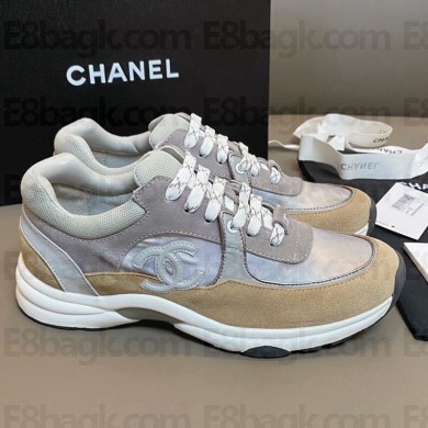 Chanel 3M reflective material Mixed colors sports shoes Silver Cs034