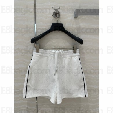 GUCCI WHITE GG terrycloth cotton SHORTS 2025
