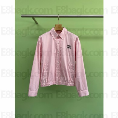 MIU MIU PINK Poplin blouson jacket ML1263 2025