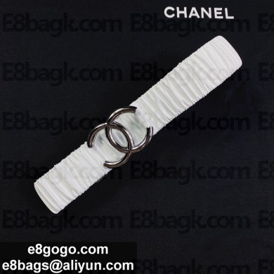 Chanel Elastic belt in white    Cy004