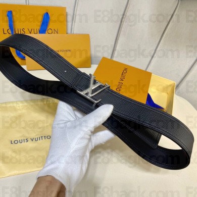 Louis Vuitton Calfskin belt in dark blue    Ly007