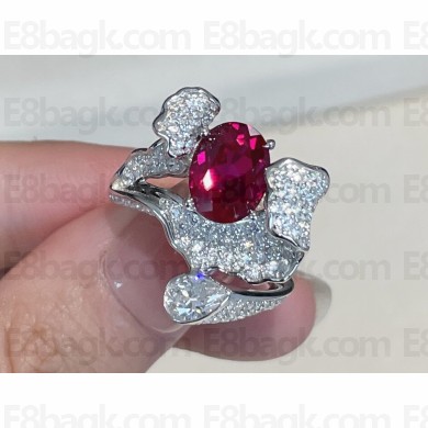 Cubic Zirconia Ruby Ring 21