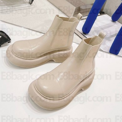 DYMONLATRY Custom oil cowhide Middle boots in Beige Dys016