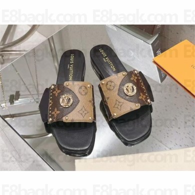 Louis Vuitton Monogram Reverse canvas Frame Flat Mule 2025