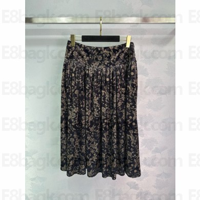 chanel Mixed Fibers & Silk Velvet Black skirt P78020 2024 