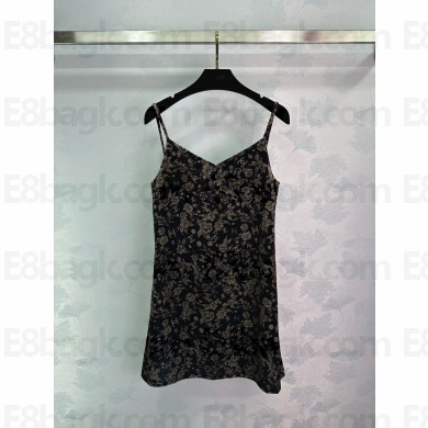 chanel Mixed Fibers & Silk Velvet Black & Silver dress P78003 2024 