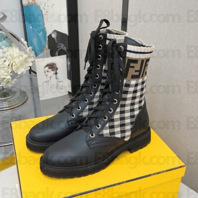 FENDI Matte cowhide leather Martin boots Fes006