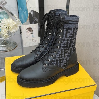 FENDI Matte cowhide leather Martin boots Fes007