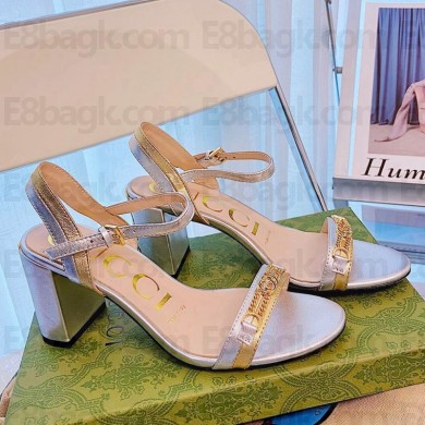 Gucci sheepskin Hand-woven sandals in Silver Gs017