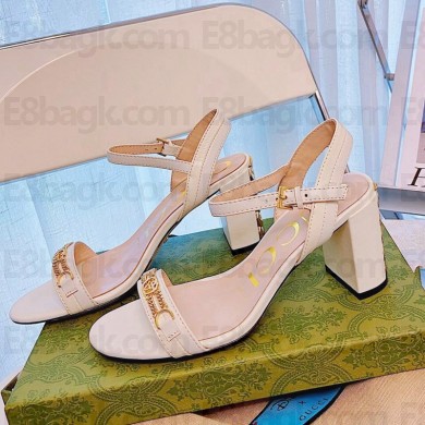 Gucci sheepskin Hand-woven sandals in White Gs019