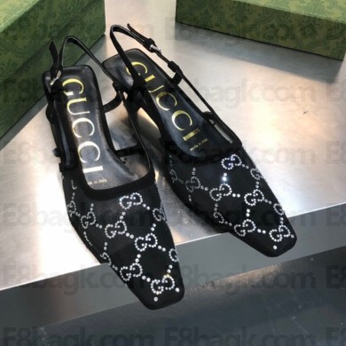 Gucci hot fix Vintage mesh sandals in Black  Gs071