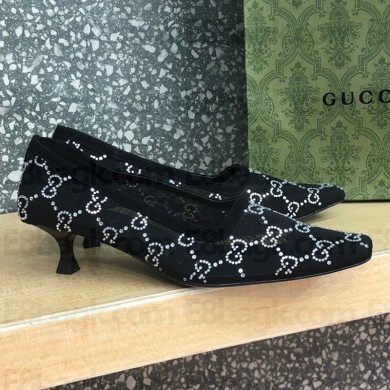 Gucci hot fix Vintage mesh sandals in Black  Gs072