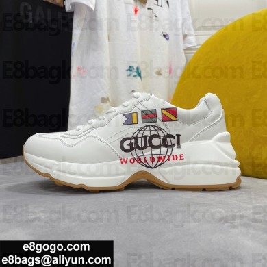 Gucci Eco-friendly cowhide Couple style daddy shoes in white  Gs116
