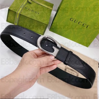 Gucci Lychee grain cowhide belt in black     Gy009